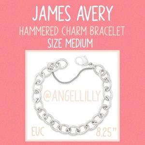 James Avery Hammered Charm Bracelet 8.25β